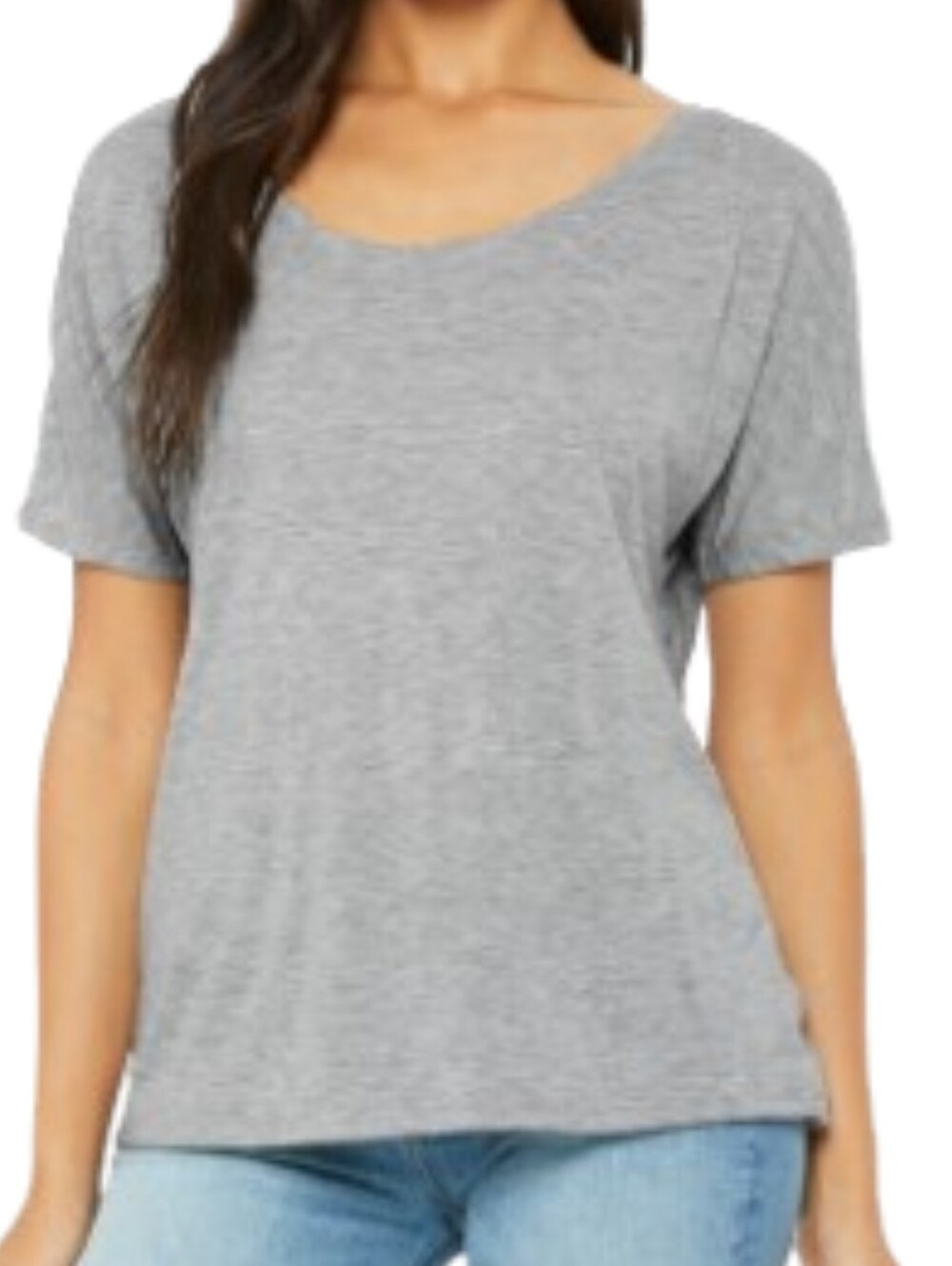 Jennifer Lauren Plus Gray Short Sleeve Scoop Neck Top Sz 3X
